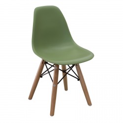 Silla Infantil Holly Base Madera Verde